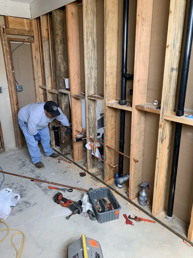 Commercial rough-in plumbing for Gas Line Repair in Rocky Acres